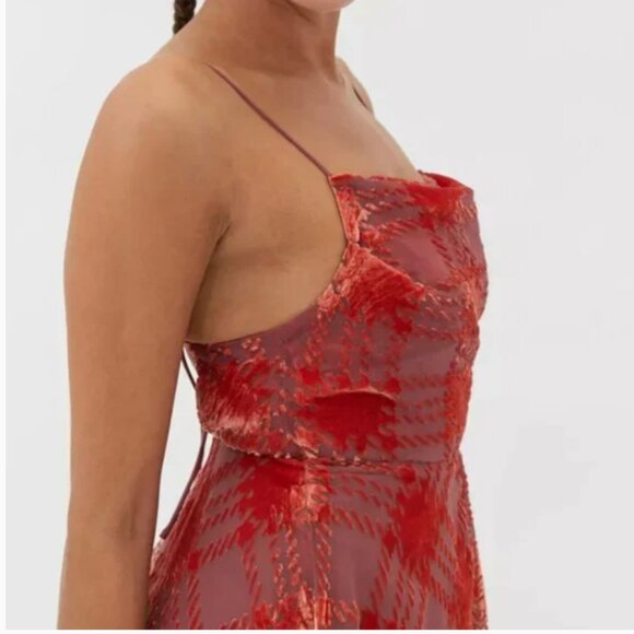 ⭐️ Lexington Plaid Cowl Peasant Hippie Hipster Art Deco Farm Velvet Boho Dress - Picture 3 of 4